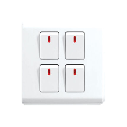 4 Gang 1 Way Switch 10A appollopowerltd premium