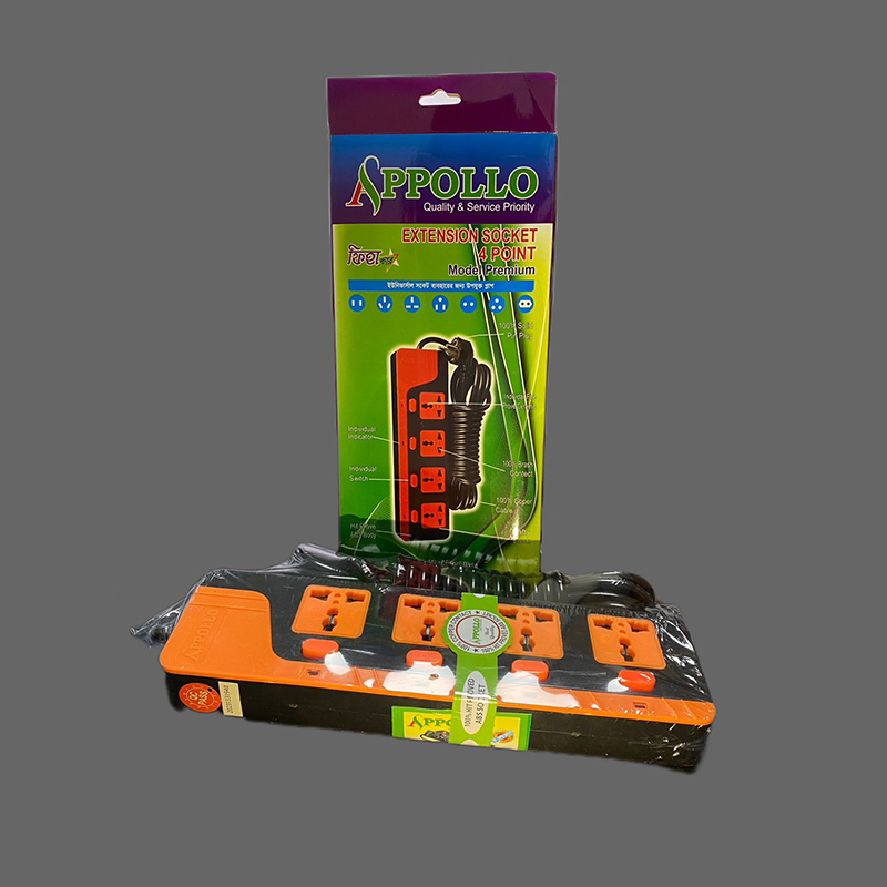 Premium 4 Port, 5 Meter Extension Socket – Appollo Power Ltd.